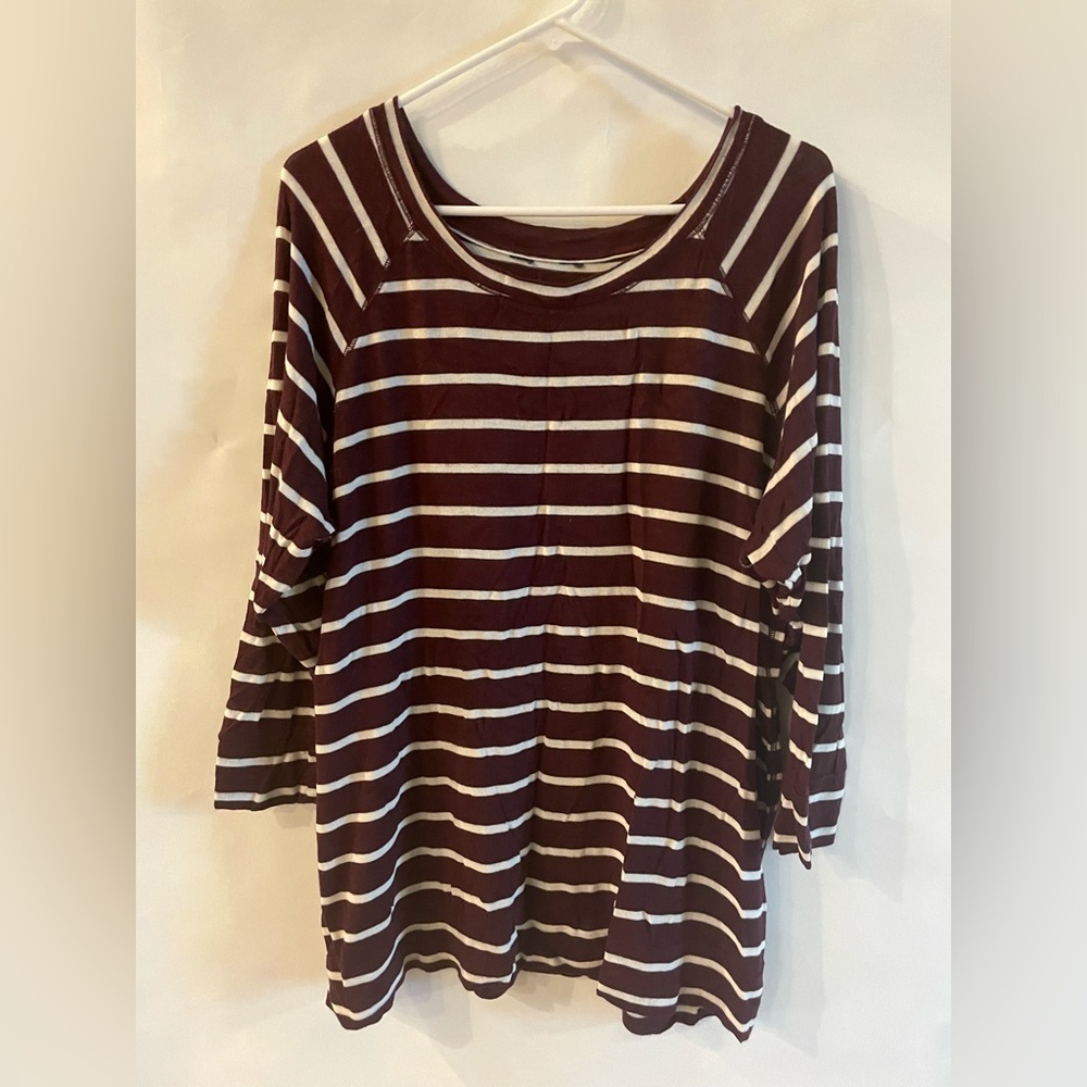 Womens long burgundy sweater